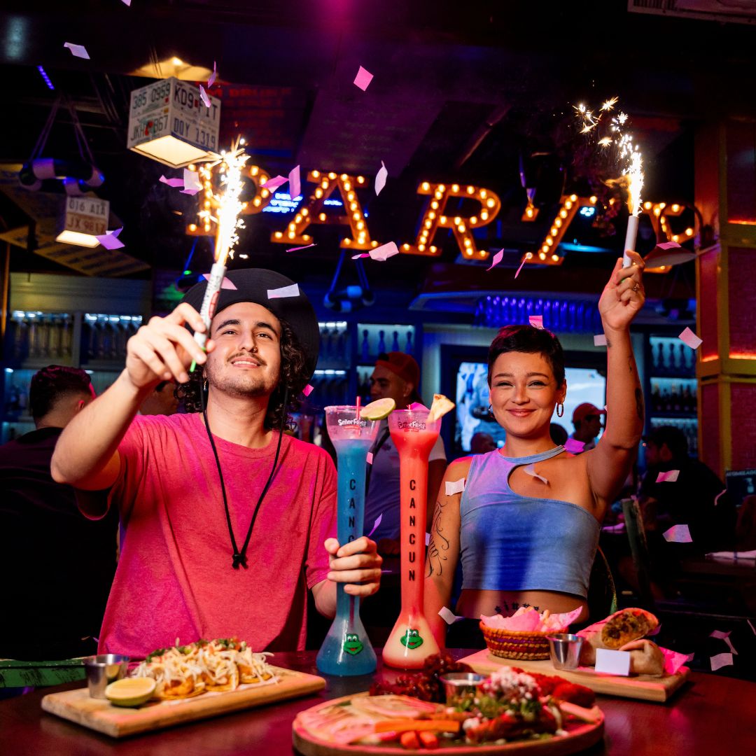 Yard drinks at Señor Frog’s Cancun