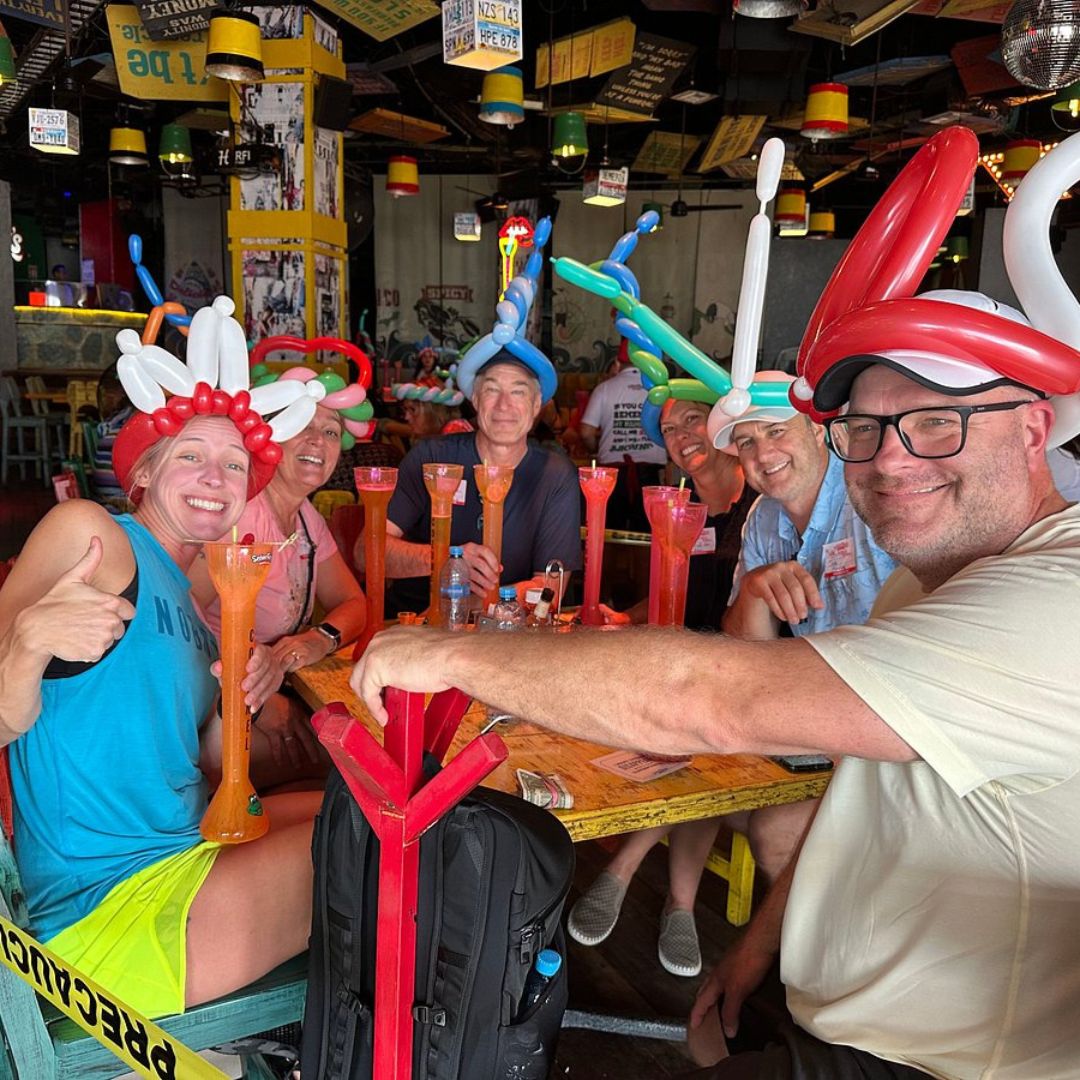 Yard drinks at Señor Frog’s Cozumel