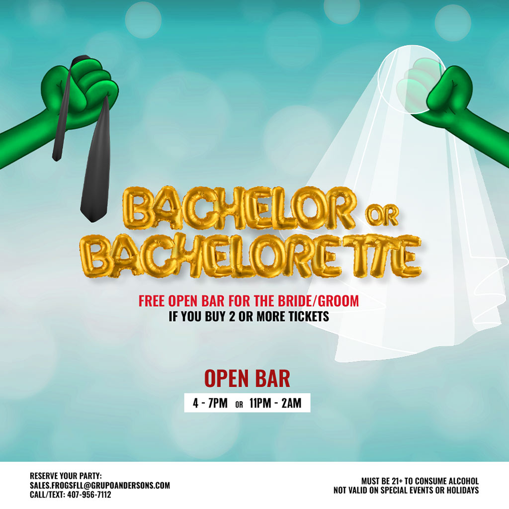 Bachelor and bachelorette parties: free open bar for the bride or groom