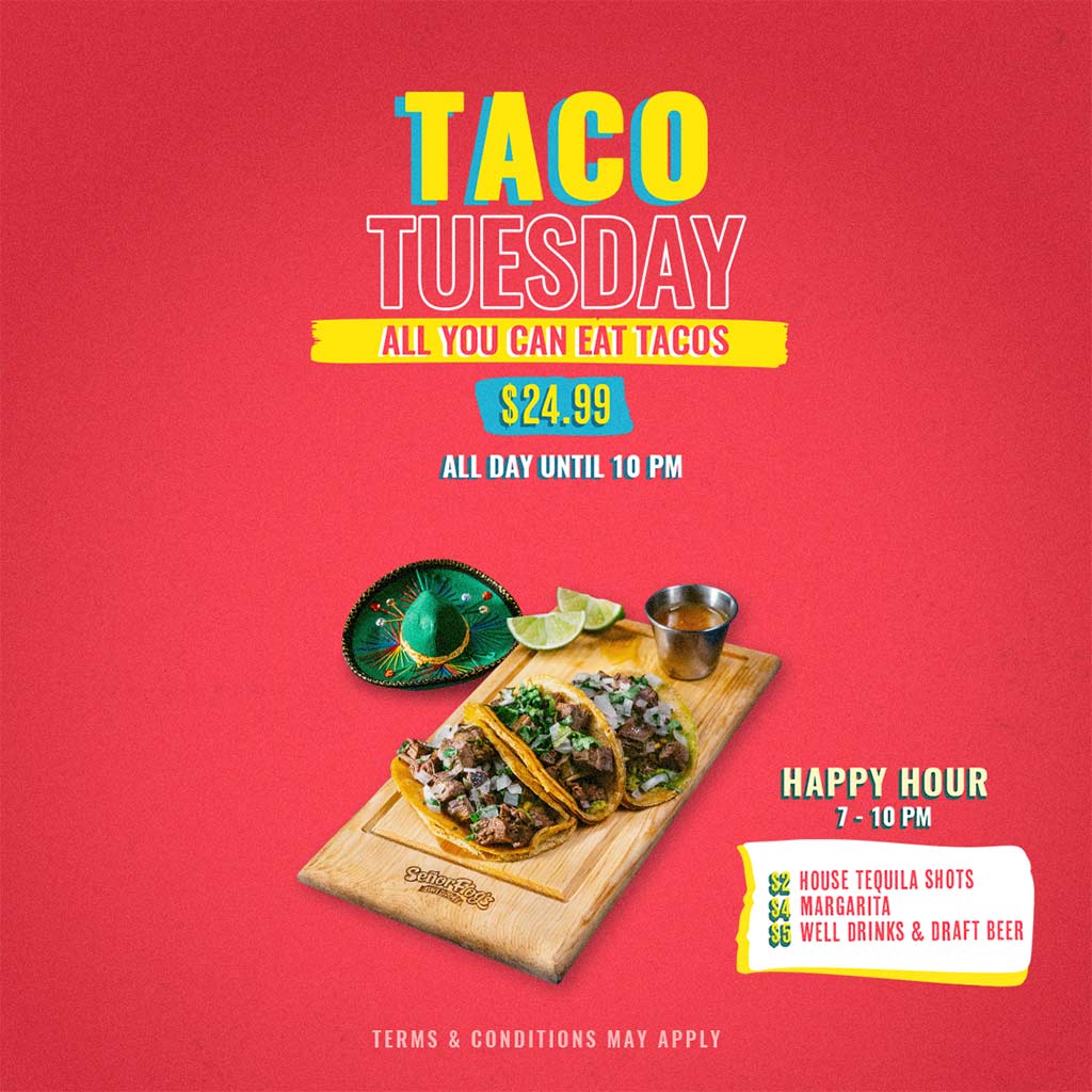 Taco Tuesday: all you can eat tacos, all day