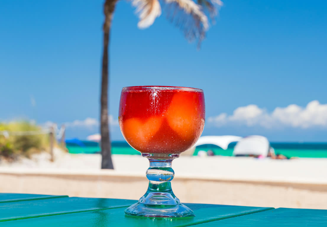 A drink by the beach at Señor Frog’s Fort Lauderdale