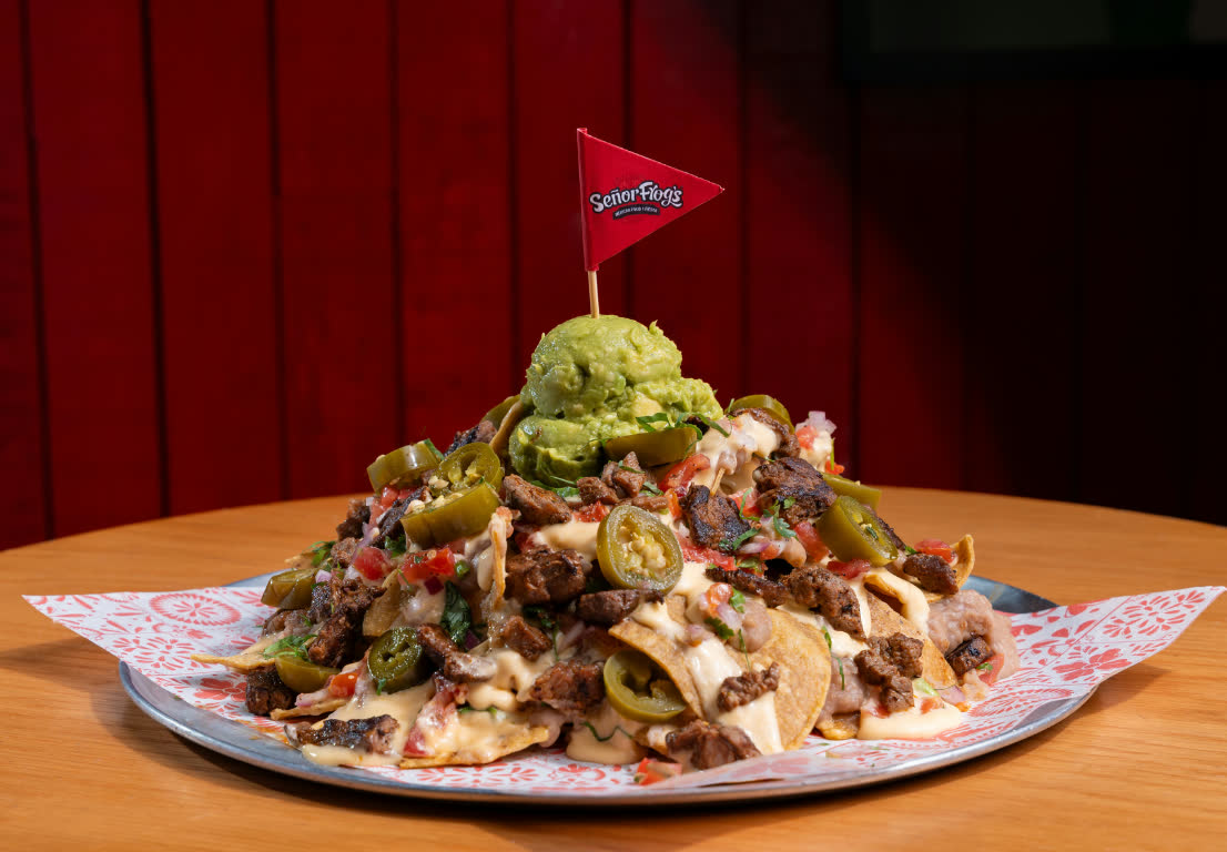 Nachos served at Señor Frog’s Los Cabos Party Zone