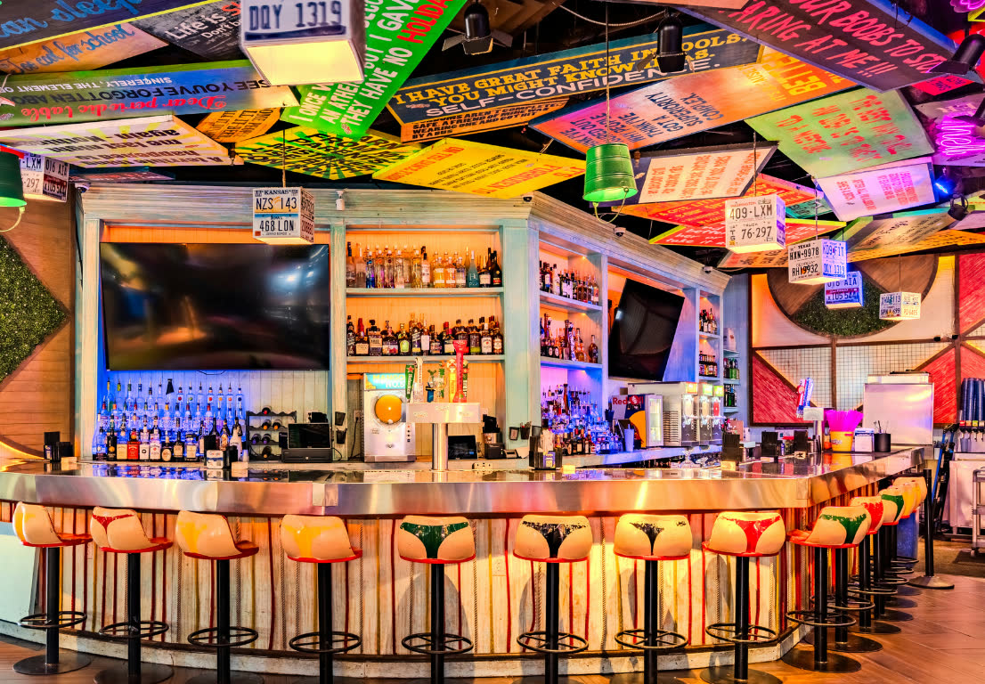 The bar at Señor Frog’s Orlando