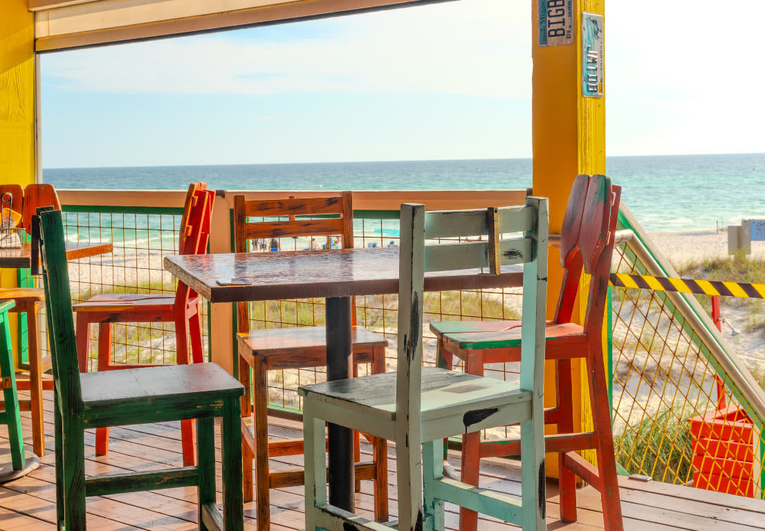 Beachfront terrace at Señor Frog’s Panama City Beach