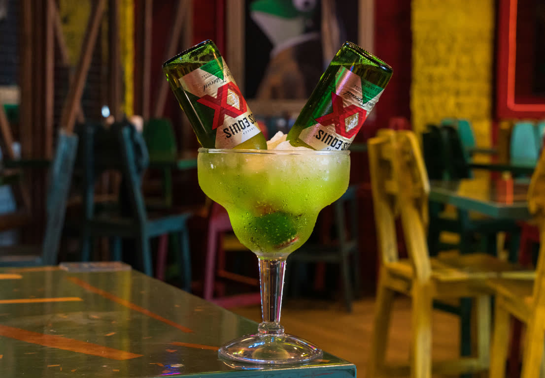 Margarita with two Coronitas at Señor Frog’s Panama City Beach