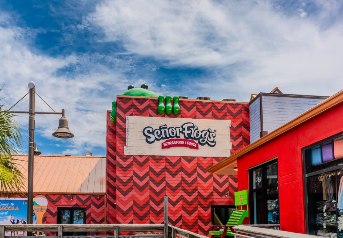 The entrance to Señor Frog’s Pensacola Beach