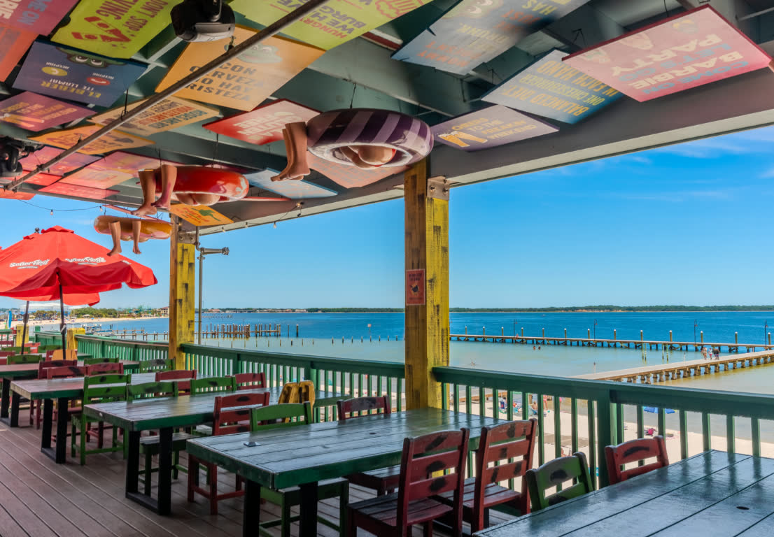 Waterfront terrace at Señor Frog’s Pensacola Beach