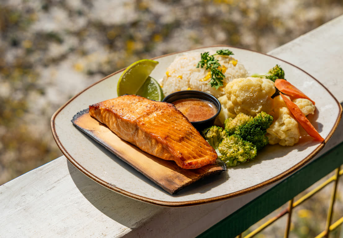 Grilled salmon at Señor Frog’s Pensacola Beach