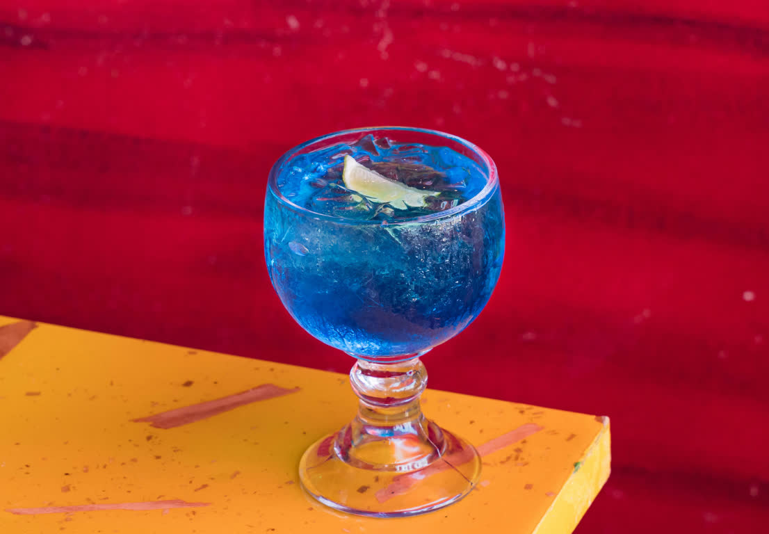 Frozen blue cocktail at Señor Frog’s Pensacola Beach